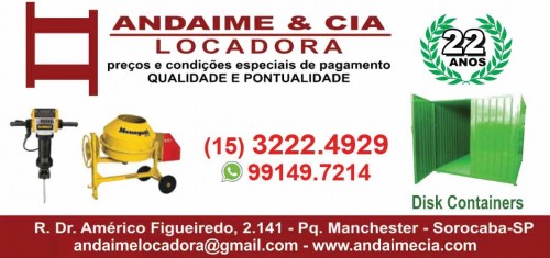 Betoneiras - Aluguel em sorocaba - Andaimes & Cia