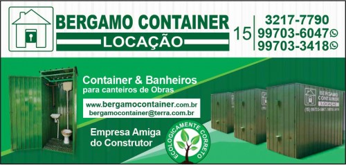 Banheiros para Obras - Locação em sorocaba - Bergamo Container