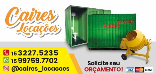Banheiros para Obras - Locação em sorocaba - Caires Locação de Container