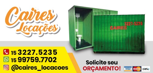 Banheiros para Obras - Locação em sorocaba - Caires Locação de Container
