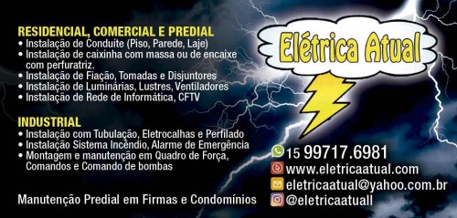 Eletricistas em sorocaba - Eletrica Atual