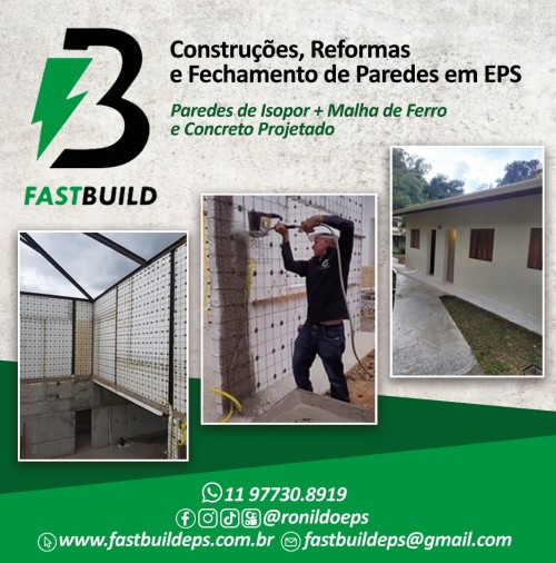 Fechamento de paredes em EPS em sorocaba - Fast Bulding - Construções e Reformas em EPS