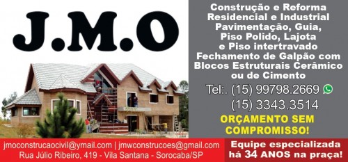 Empreiteiras em sorocaba - JMO Construção Civil