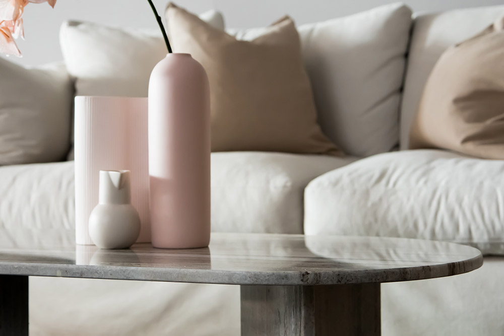 Como usar mármore na sala