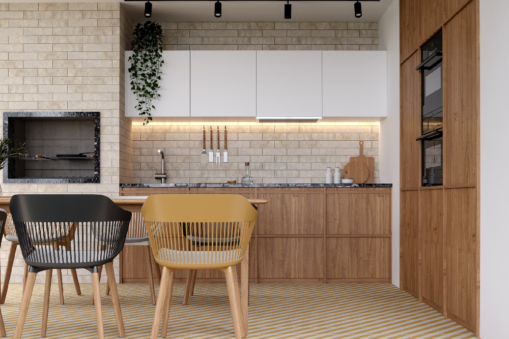 Para sair do básico nos revestimentos - cores quentes garantem alegria para o décor