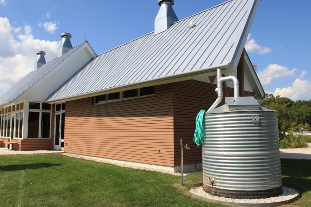 Sistema de captação de água de chuva prático, bonito e econômico